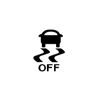 Electronic Stability Programme (ESC) and traction control system deactivation warning light